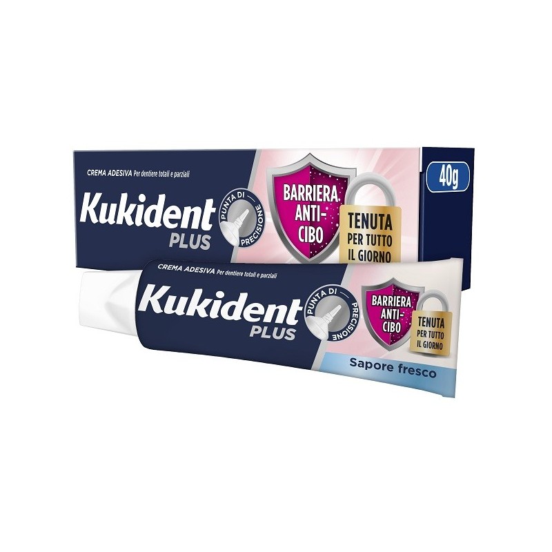 KUKIDENT PLUS BARRIERA ANTI-CIBO FRESCO CREMA ADESIVA DENTIERE 40 G