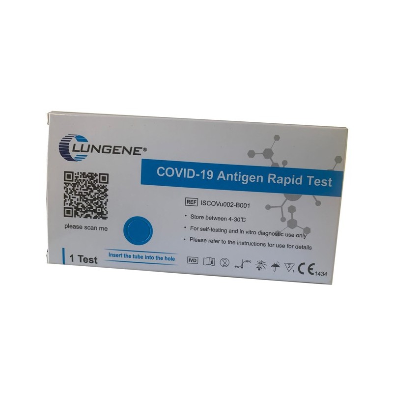 TEST ANTIGENICO RAPIDO COVID-19 CLUNGENE AUTODIAGNOSTICO DETERMINAZIONE QUALITATIVA ANTGENI SARS-COV-2 IN TAMPONI NASALI MEDIANT