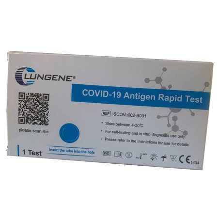 TEST ANTIGENICO RAPIDO COVID-19 CLUNGENE AUTODIAGNOSTICO DETERMINAZIONE QUALITATIVA ANTGENI SARS-COV-2 IN TAMPONI NASALI MEDIANT