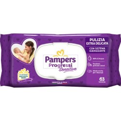 PAMPERS PROGRESSI SALVIETTE SENSITIVE ALOE RICARICA 63 PEZZI