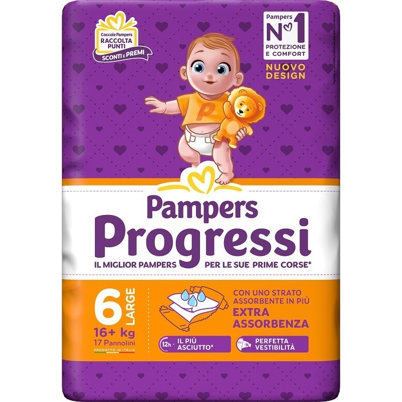 PAMPERS PROGRESSI XL 17 PEZZI