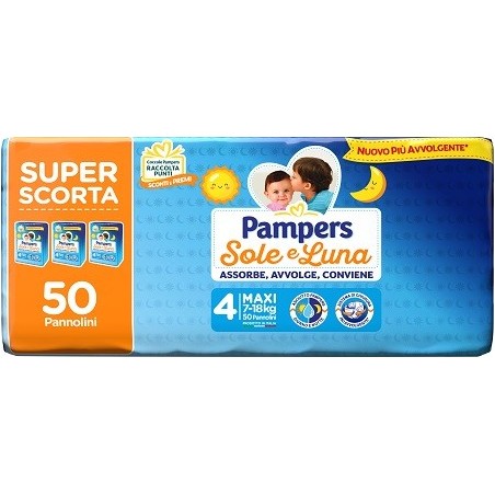PAMPERS SOLE LUNA TRIO MAXI 50 PEZZI