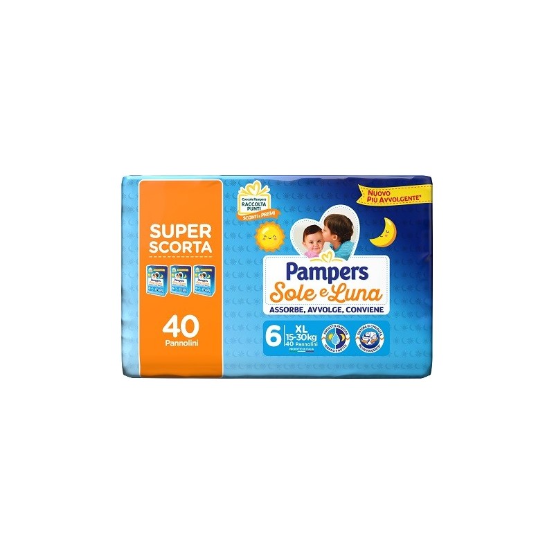 PAMPERS SOLE LUNA TRIO XL 40 PEZZI