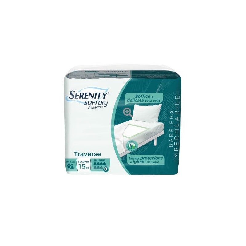 SERENITY TRAVERSA SD SENSITIVE SUPER 60X90 CM 15 PEZZI