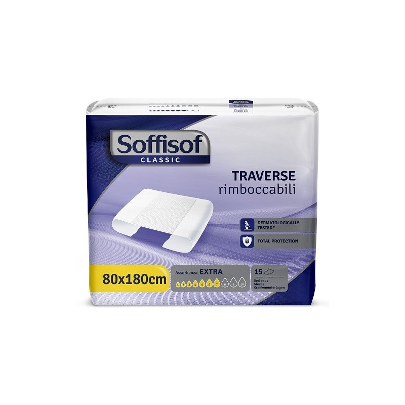 TRAVERSA PER INCONTINENZA SOFFISOF CLASSIC ULTRA 80X180 CM 15 PEZZI